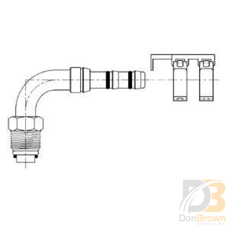 Male 90 Degree O-Ring With Clamp Assembly No. 8-No. 10 Fitting (Must Order In Increments Of 5)