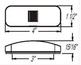 Marker Light Incandescent Amber Rectangular 08-007-047 Mc44Ab Bus Parts