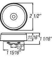 Mcl59Rb Red 2.5-In. Marker/Clearance Light With Reflex Grommet Mount