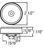 Mcl59Rb Red 2.5-In. Marker/Clearance Light With Reflex Grommet Mount