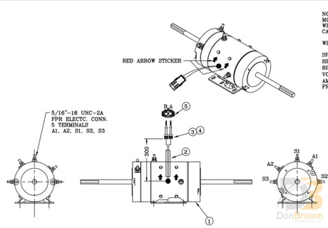 Motor Assy. 24V Mci E/J Coach (Evaporator) 25-1971 Air Conditioning