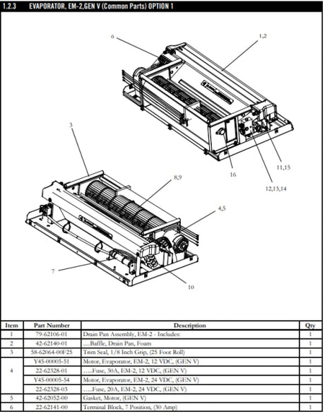 Motor Genv Em-2/3 12Vdc Replacement W/ Cradle & Instr Y45-00005-51 Air Conditioning