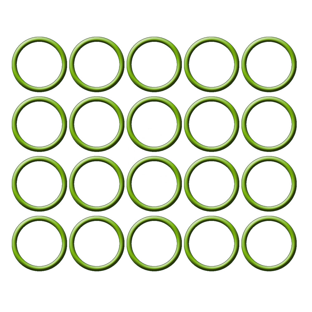 20 Pk Green HNBR O-ring Compression Fitting #12 MT0028