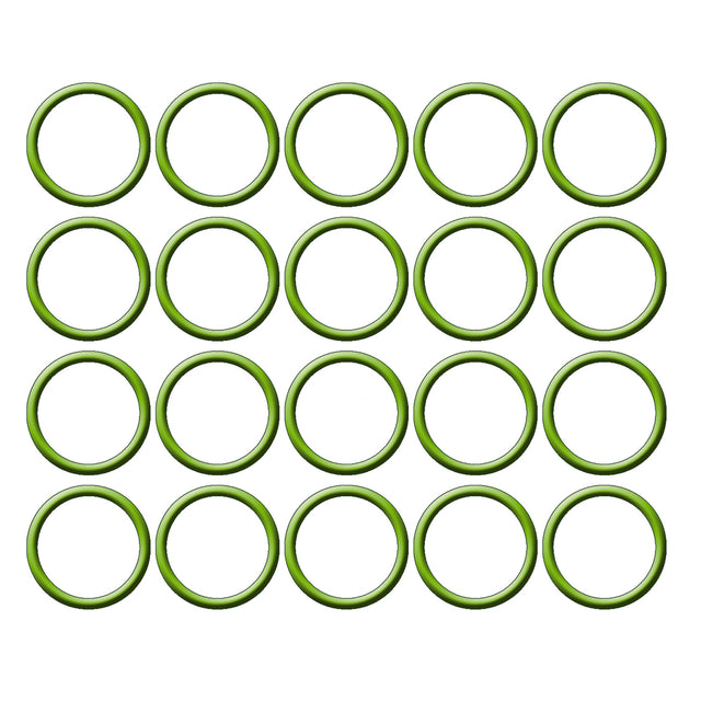 20 Pk Green HNBR O-ring Compression Fitting #12 MT0028