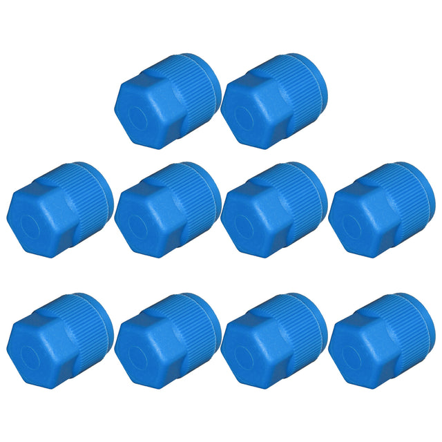 10 Pk R134A Valve Cap - Blue M9X1 Low Side Quick MT0061-10