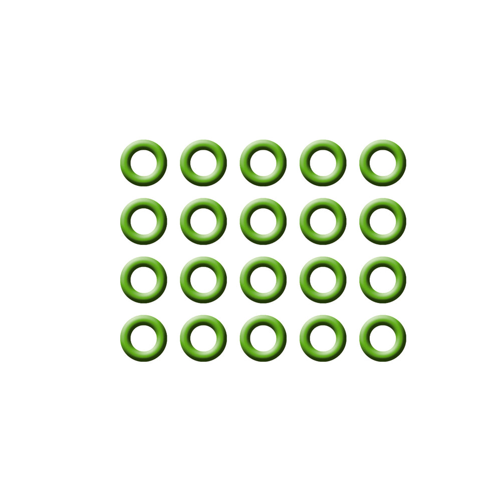 20 PK GREEN HNBR O-RING - #6 (3/8in) P-NUT MT0234