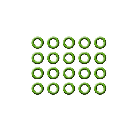 20 PK GREEN HNBR O-RING - #6 (3/8in) P-NUT MT0234
