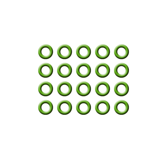 20 PK GREEN HNBR O-RING - #6 (3/8in) P-NUT MT0234