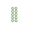 10 PK GREEN HNBR O-RING - #6 (3/8in) CAPTURED MT0236-10