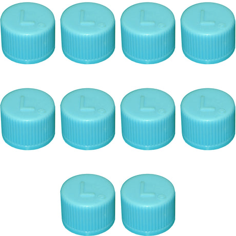 10 Pk R134A Valve Cap - Light Blue - Lo Side MT0310-10
