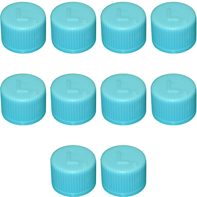 10 Pk R134A Valve Cap - Light Blue - Lo Side MT0310-10