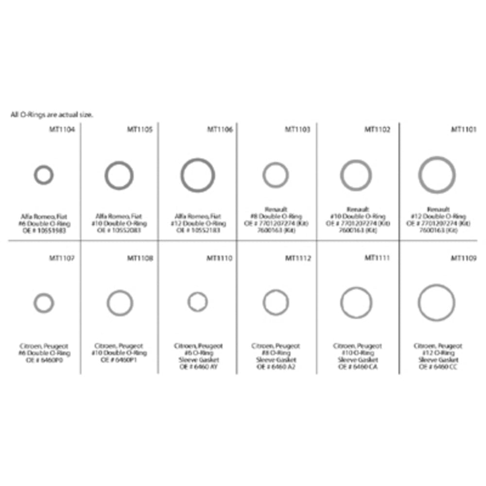 Master Tech - European - Double O-rings & Crush MT9594