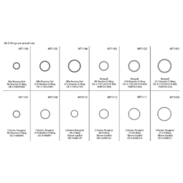 Master Tech - European - Double O-rings & Crush MT9594