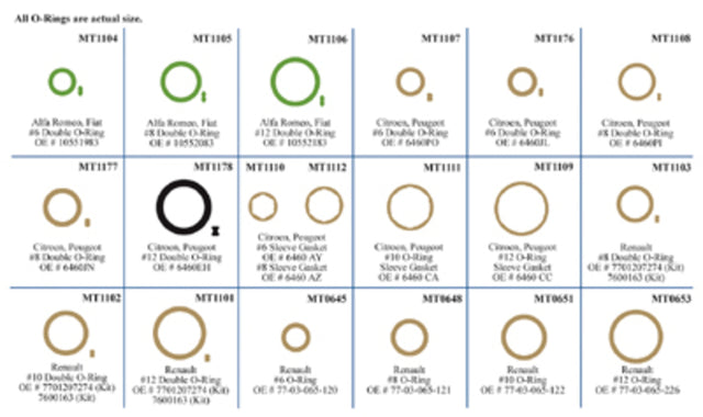 Master Tech - European - Double O-rings MT9600