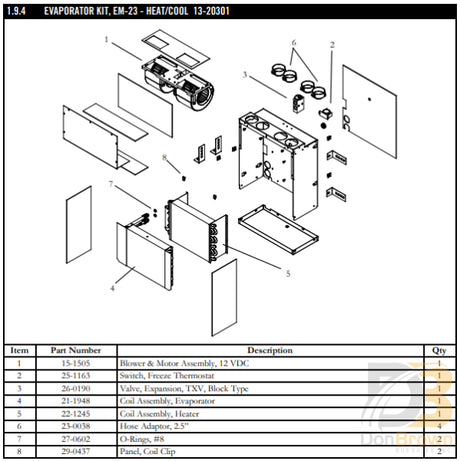 Panel-Coil Clip #086-350 29-0437 Air Conditioning