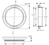 Pvc Grommet For 4 Lights Flush Mount A45Gb Bus Parts