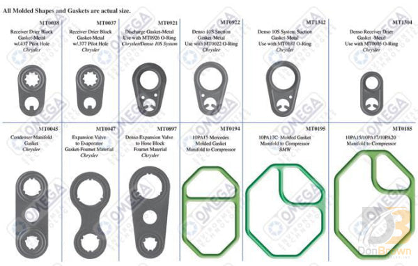 Rapid Pro Ii A/c Kit-Box 4 Molded Gaskets Mt9605 Air Conditioning