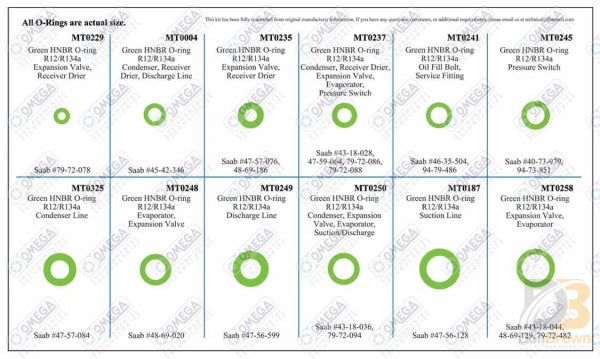 Saab Service Kit (2 Box Kit) Mt9541 Air Conditioning