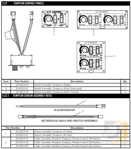 Sensor Asy Tempcon Florida 22-62213-00 Air Conditioning