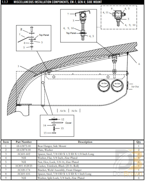 Spacer 1/8 Ac601-602 Air Conditioning