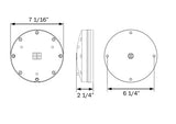 ST92RB Red 7" flashing warning light, surface mount, hard wired (black=power, white=ground)
