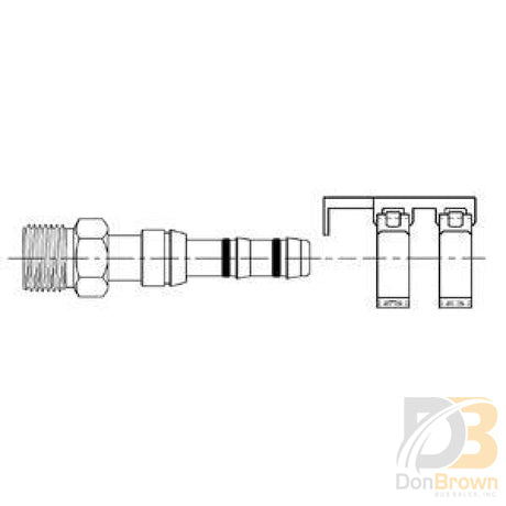 Straight Male Insert O-Ring With Clamp Assembly No. 10-No. 12 Fitting (Must Order In Increments Of