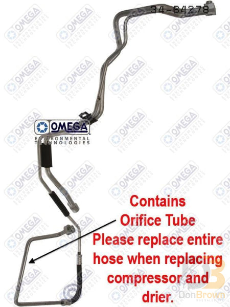 Suction Liquid Manifold Assembly With Orifice Tube 34-64278 Air Conditioning