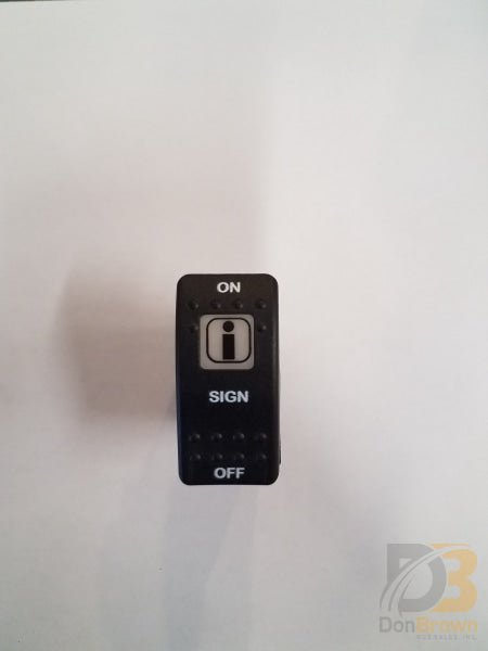 Switch Sign On Off Black Cap Bus Parts