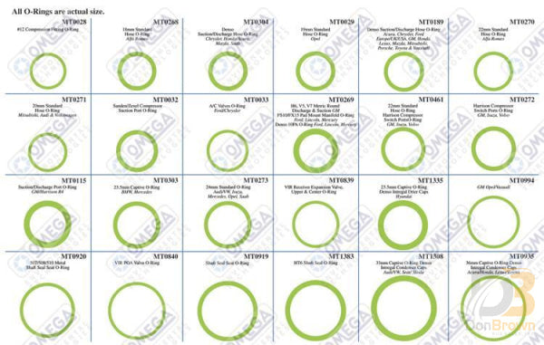 Ultimate - 24 Compartment Kit O-Rings .724 To 1.42 Mt9614 Air Conditioning