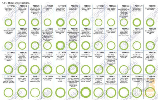 Ultimate - 48 Compartment Kit O-Rings .453 To .709 Mt9613 Air Conditioning