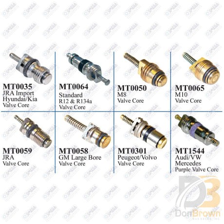Valve Core Assortment Kit (8 Different Cores) Mt9510 Air Conditioning