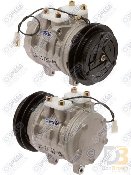 Compressor 10Po8E 1Gr 121Mm 12V Kubota L4610 20-21733-Am Air Conditioning