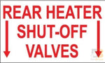 Decal Rear Heater Shut Off Valves 50009034 Bus Parts
