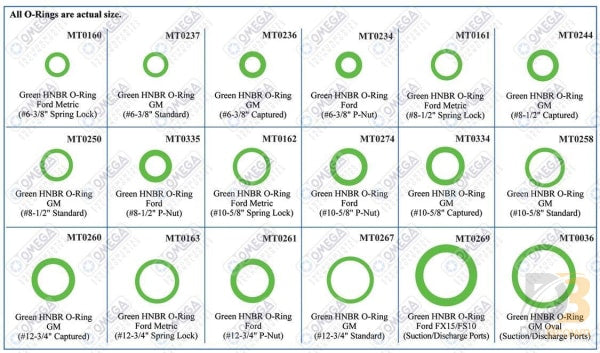 Gm & Ford Basic O-Ring Kit Mt9589 Air Conditioning