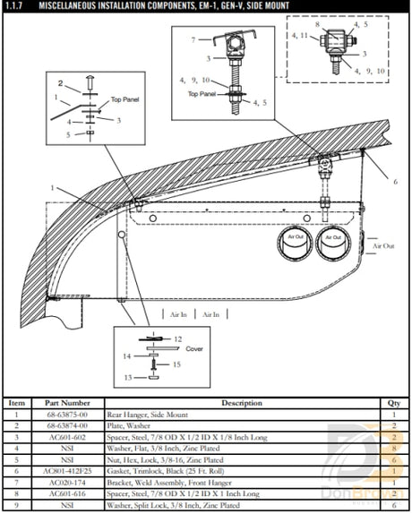 Hanger Weldmt Frnt~ Ac020-174 Air Conditioning