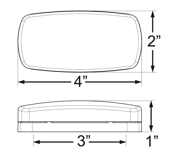 Led Mark Light; Oval; Amber; 3 Wire; W/ Turn 08-008-108 Mcl32Atb