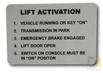 Lift Activation Decal Ih-La Bus Parts