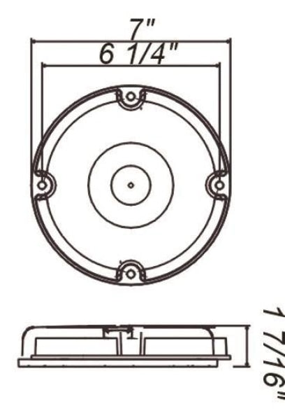 Light 7 Round Amber Led 08-008-046 Stl90Ab Bus Parts