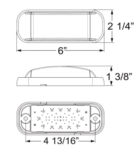 Light Led Midship Marker 2011 08-008-054 Mcl48Ab Bus Parts