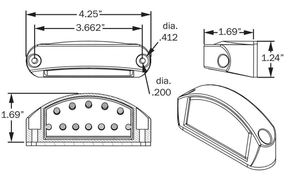 Light Step Area Led Exterior 08-008-045 Ill85Cb Bus Parts