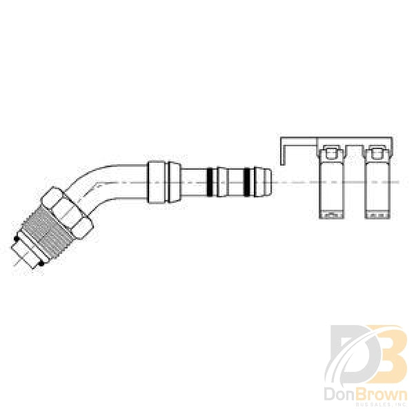 Male 45 Degree O-Ring With Clamp Assembly No. 6 Fitting 2660050 1000022864 Air Conditioning