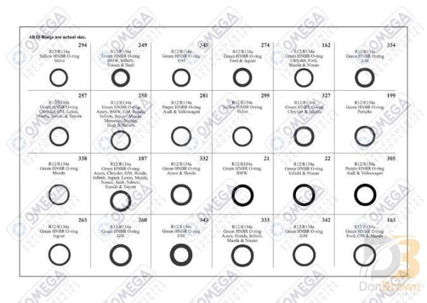 Master Tech Mt2000 O-Ring Kit #3 Mt9554 Air Conditioning