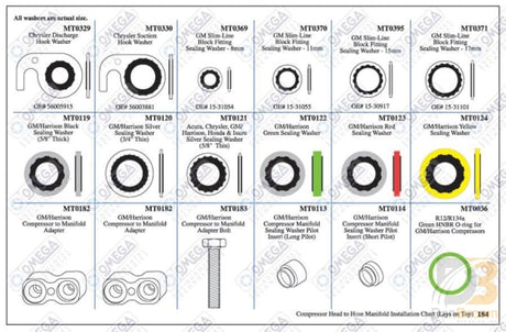 Master Tech Mt2000 Sealing Washer Kit Mt9560 Air Conditioning