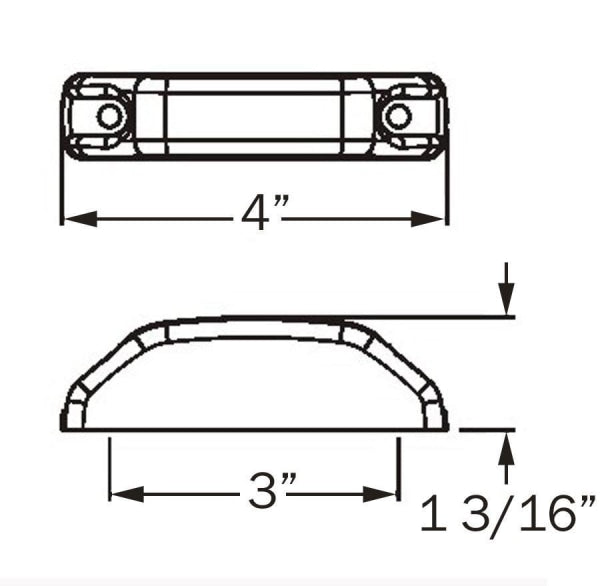 Rear Marker Thin Line Red Led 08-008-025 Mcl66Rb Bus Parts