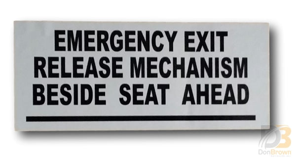 Seat Ahead Decal 16810678 Bus Parts