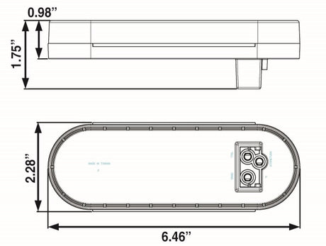 Stl12Rb Red Recess Mount Stop/Turn/Tail Light Pl-3 Connection