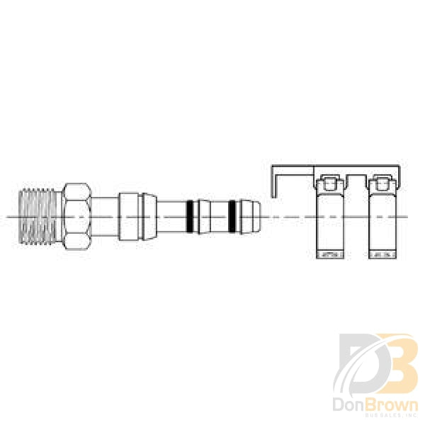 Straight Male Insert O-Ring With Clamp Assembly No. 10-No. 12 Fitting (Must Order In Increments Of