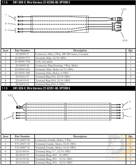 Terminal Large Molex Y31-00007-51 Air Conditioning